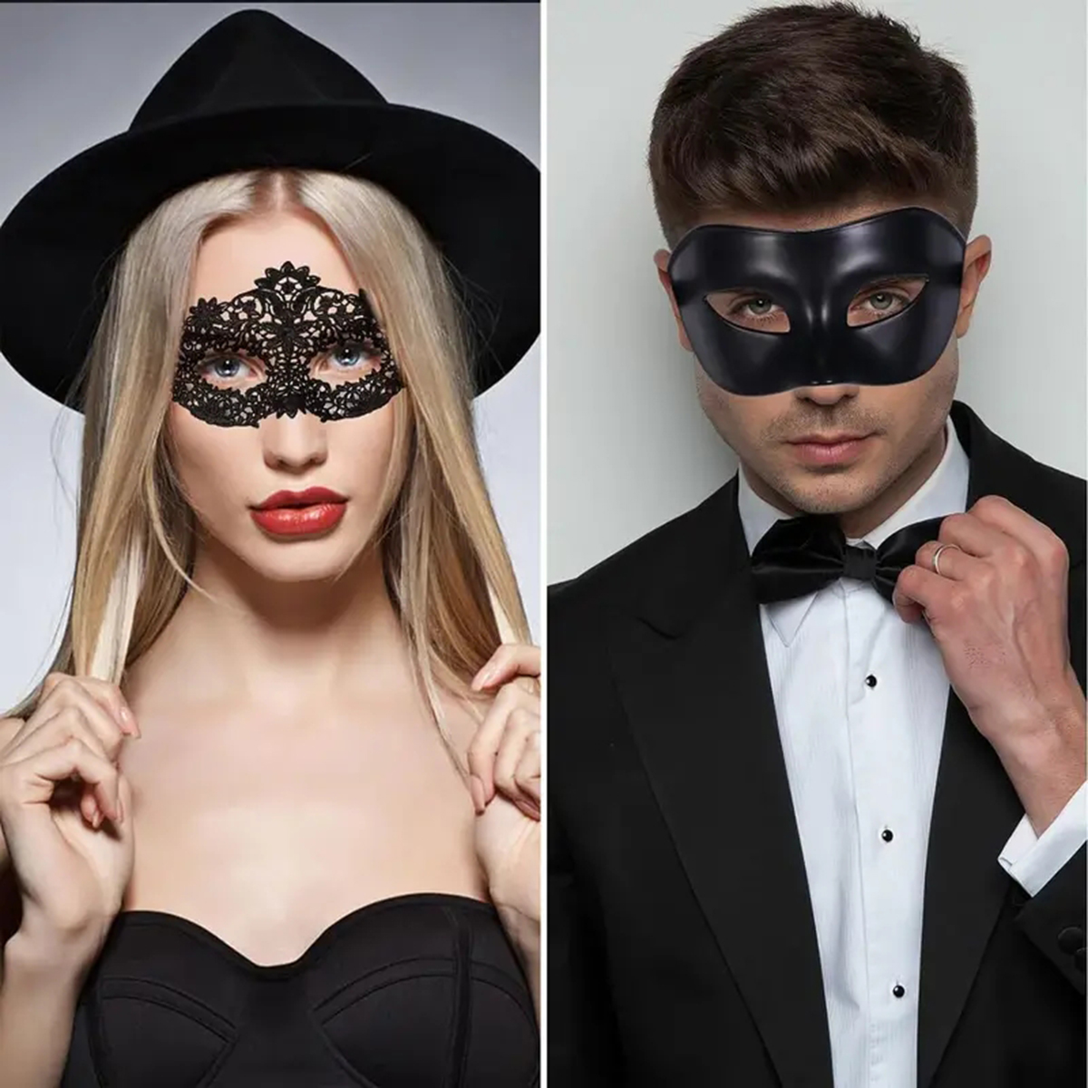 2pcs Hot New Sexy Black Lace M - Black Face Mask Pack ulasan dan harga