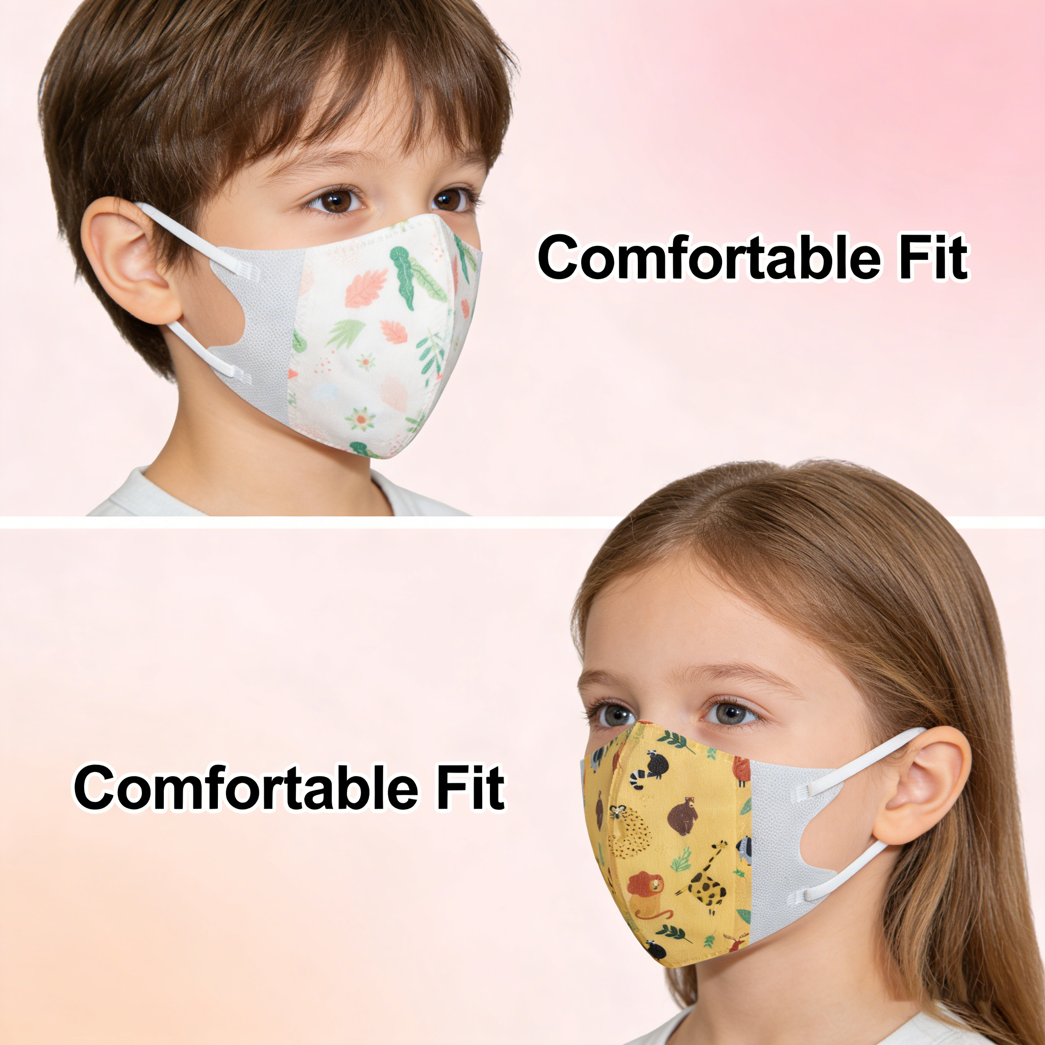 50-100pcs  Kids Face Mask FPP2 - Face Mask Storage Box ulasan dan harga