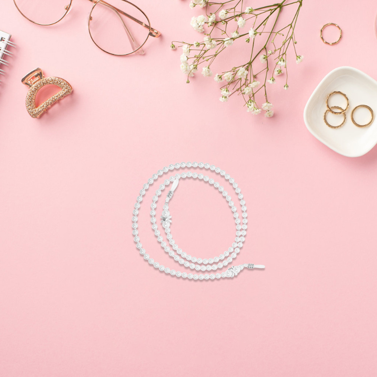 Pearl Eyeglass Cord Stylish Be - Mask Chain Holder ulasan dan harga