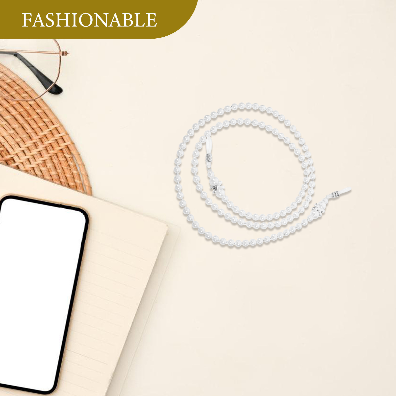 Pearl Eyeglass Cord Stylish Be - Mask Chain Holder ulasan dan harga