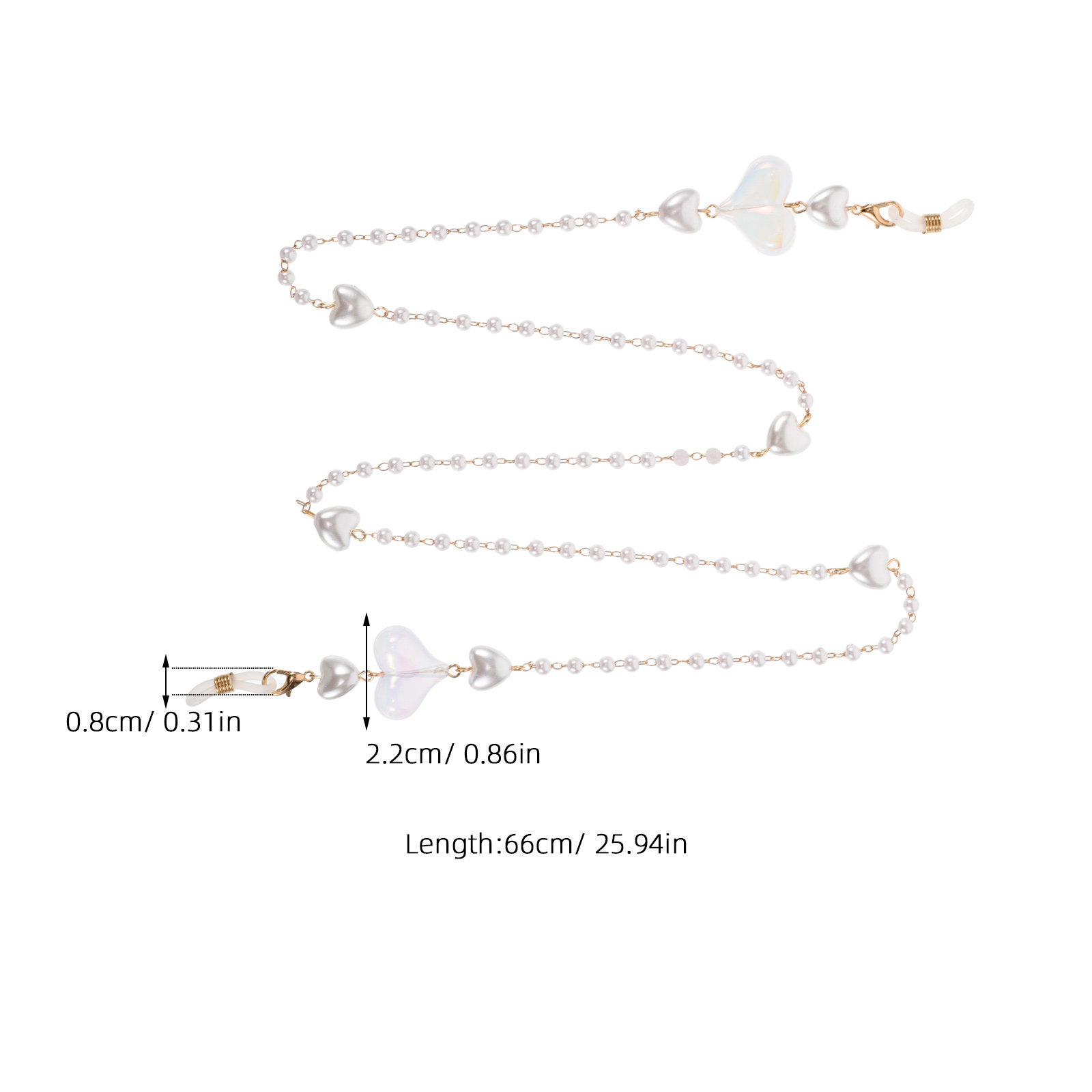 Peach Heart Mask Chain Stylish - Mask Chain Holder ulasan dan harga