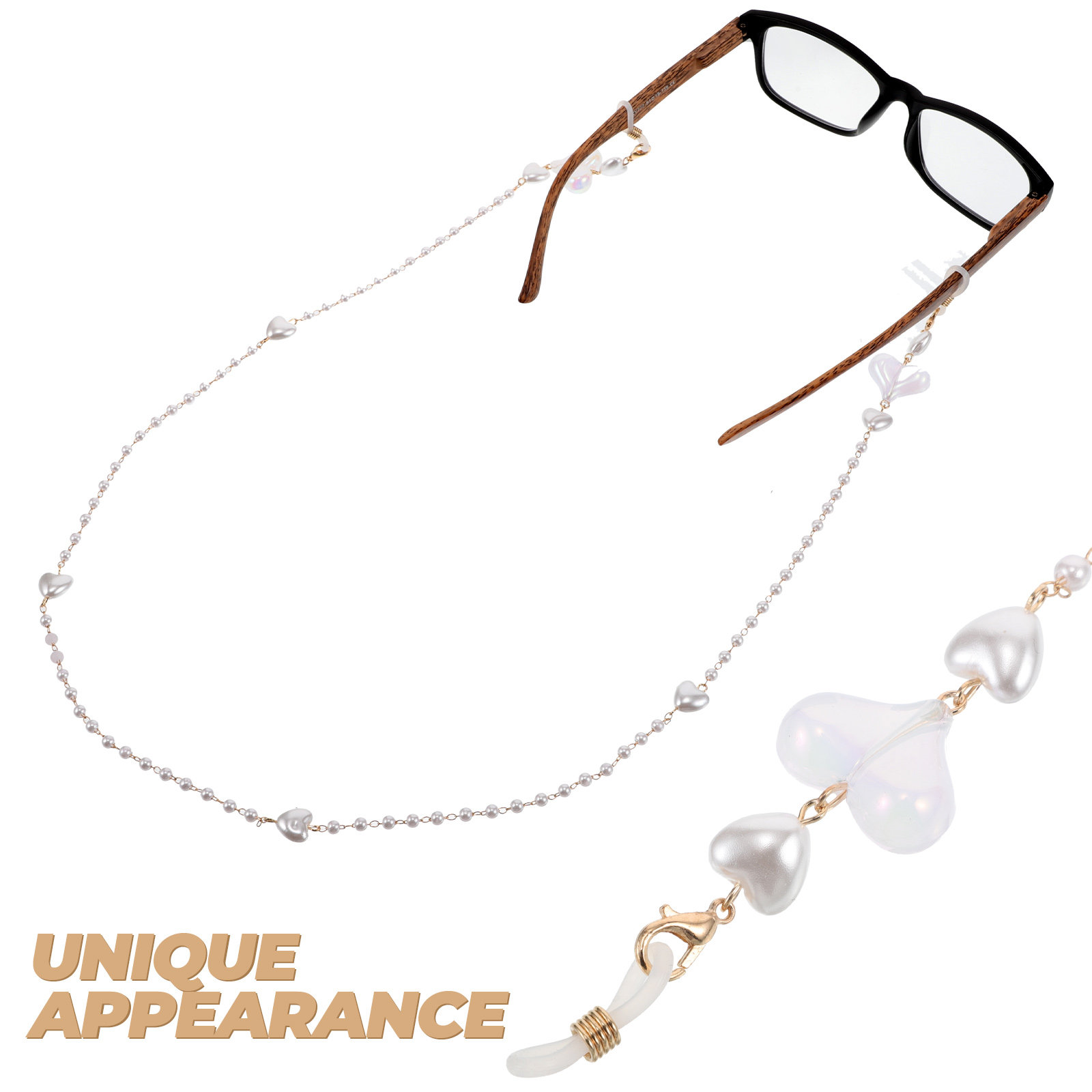 Peach Heart Mask Chain Stylish - Mask Chain Holder ulasan dan harga