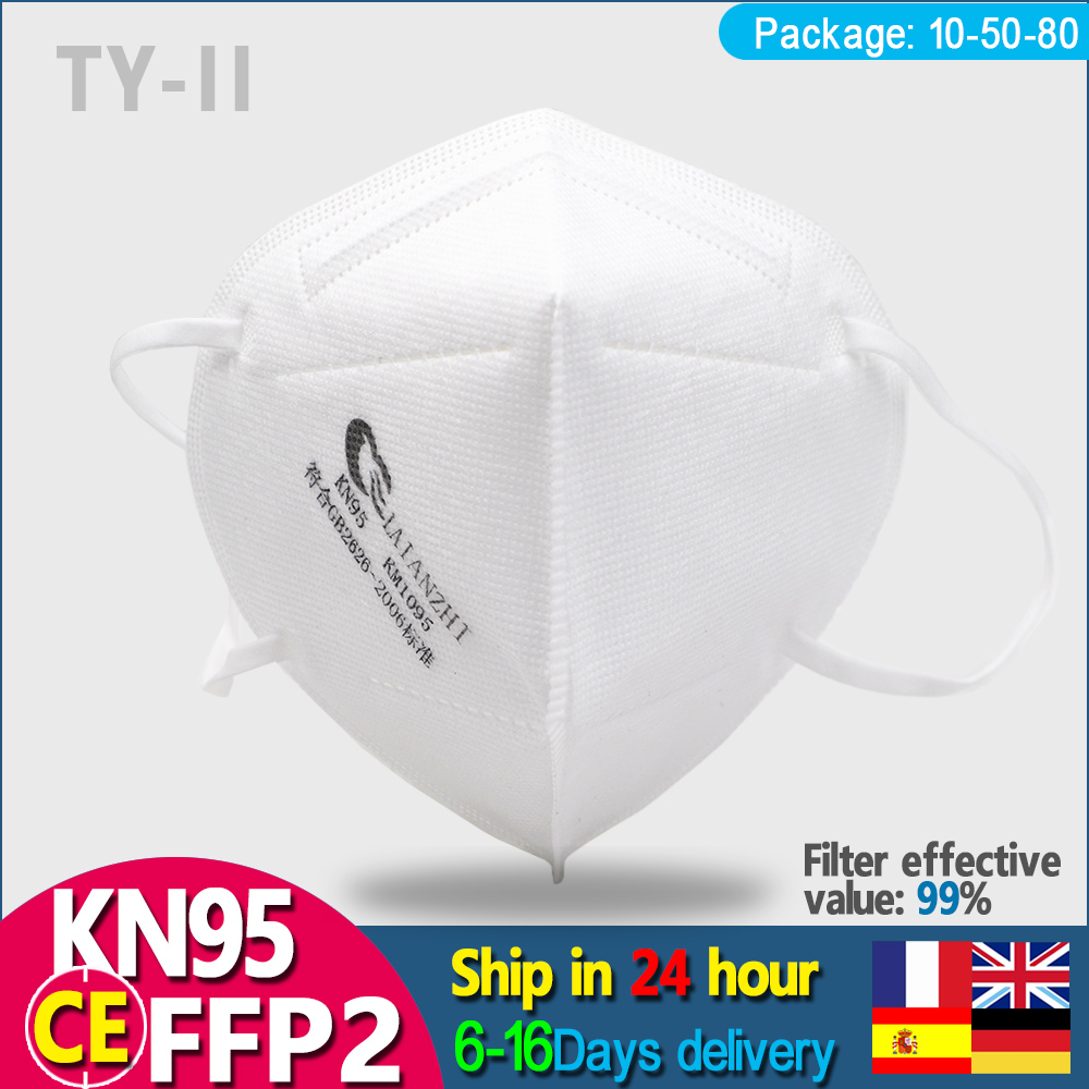 LAIANZHI 50PCS FFP2 Face masks - Kn95 Respirator Mask ulasan dan harga