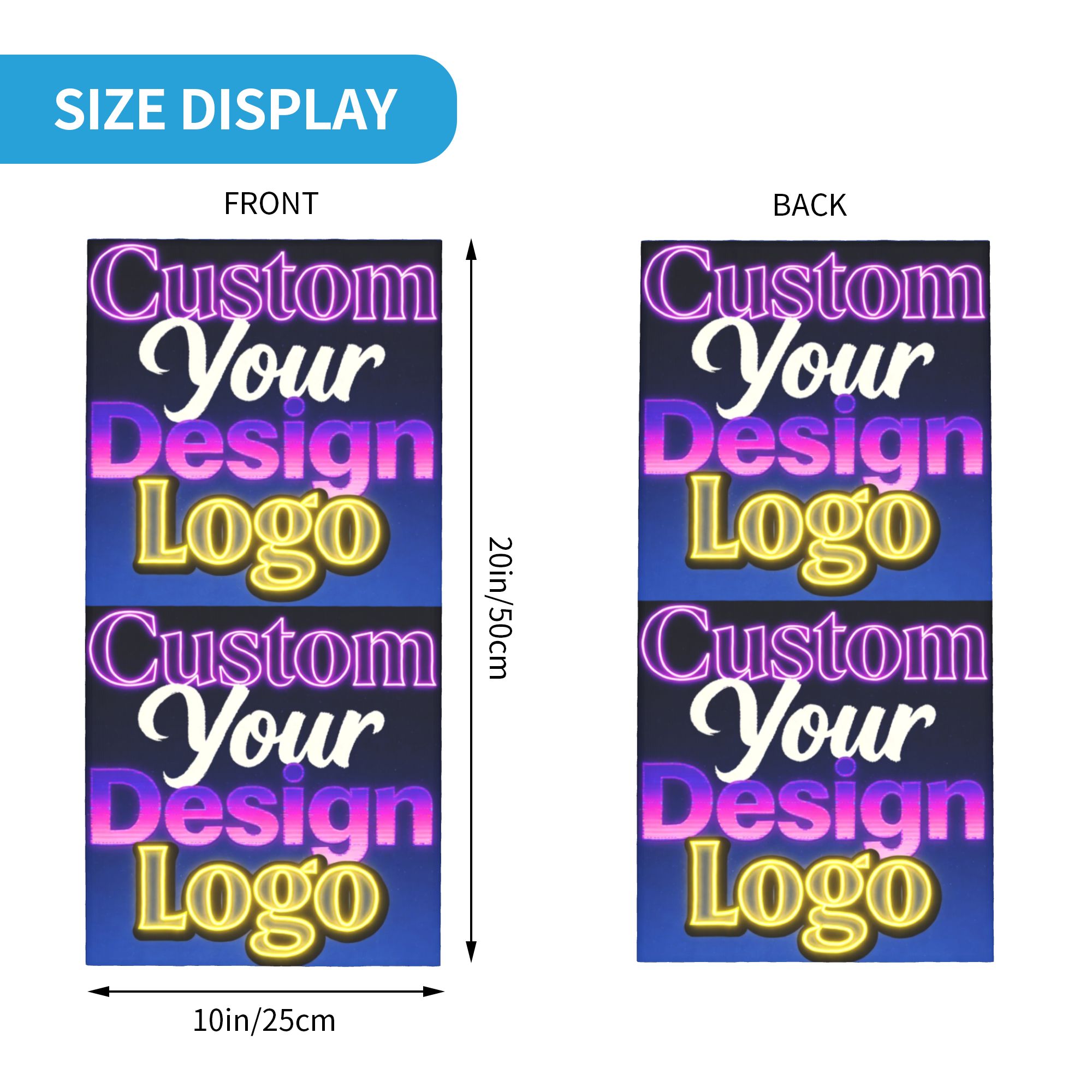 Custom Custom Your Design Logo - Neck Gaiter Face Cover ulasan dan harga