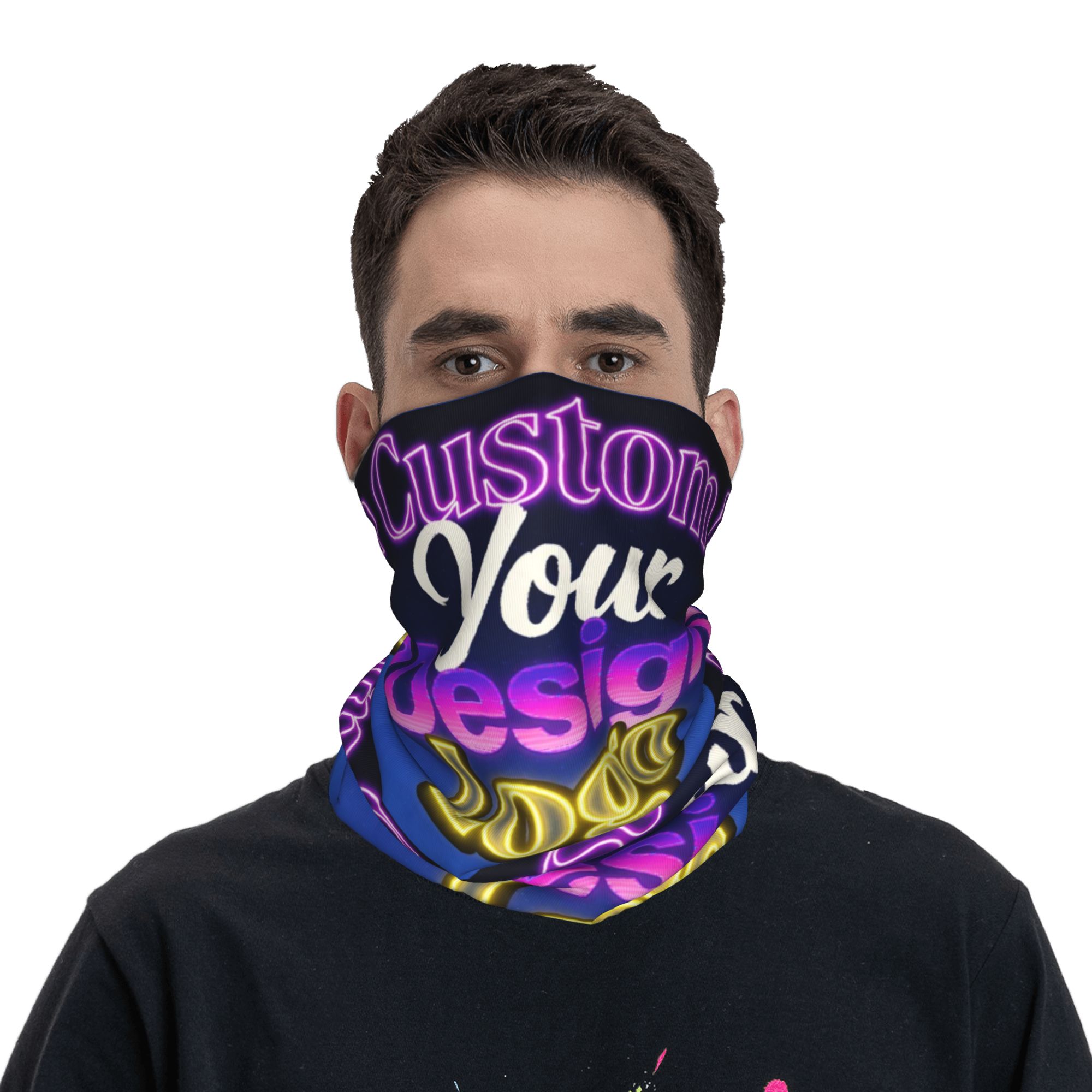 Custom Custom Your Design Logo - Neck Gaiter Face Cover ulasan dan harga