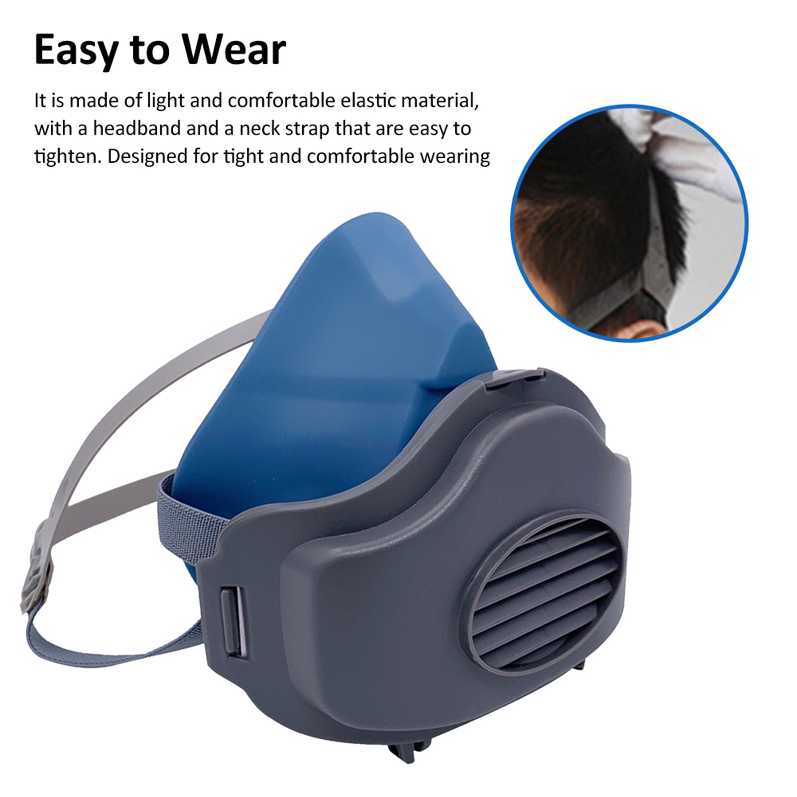 3200 Dust Mask Reusable Half F - Kn95 Respirator Mask ulasan dan harga