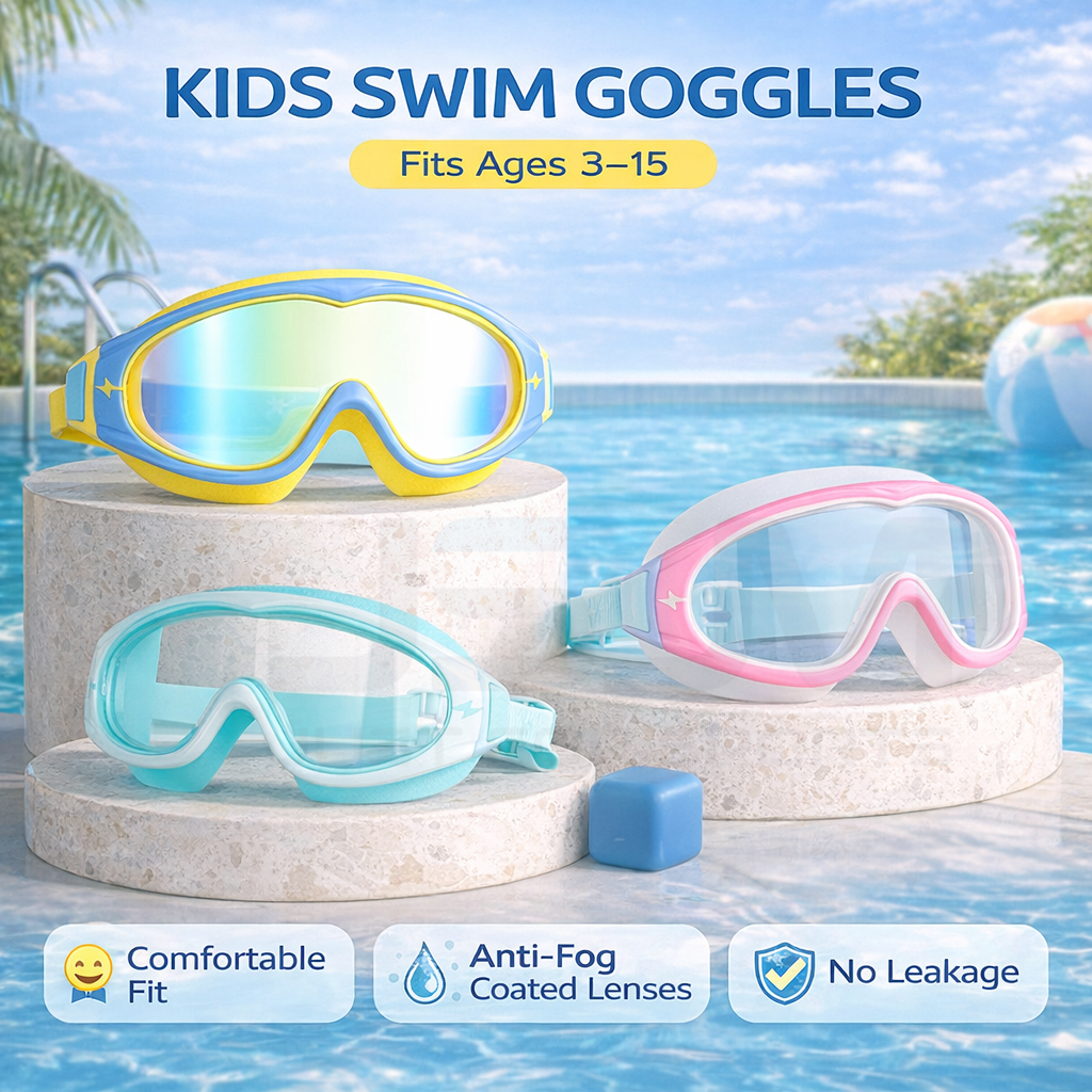 JSJM Kids Swimming Goggles Big - Silicone Mask Bracket ulasan dan harga