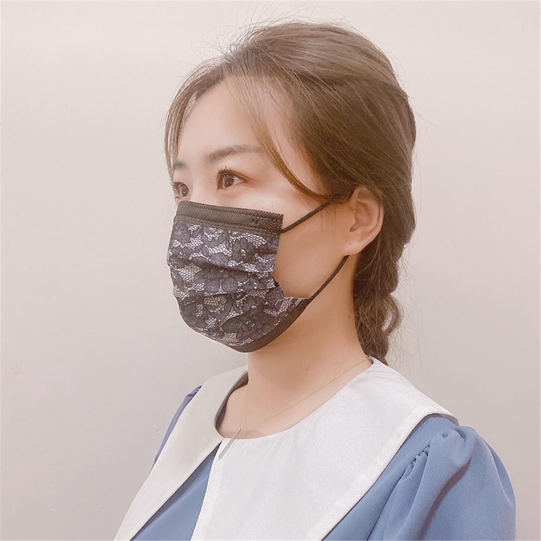 50PCS Disposable Lace Mouth Ma - Disposable Mask Blue ulasan dan harga