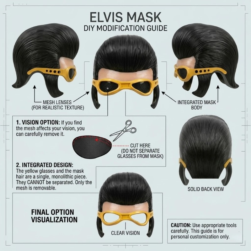 Halloween Latex Half Face Elvi - Respirator Half Face ulasan dan harga