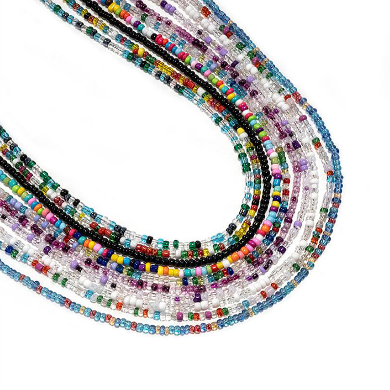 【F】 Colorful Rice Bead Glasses - Mask Chain Holder ulasan dan harga