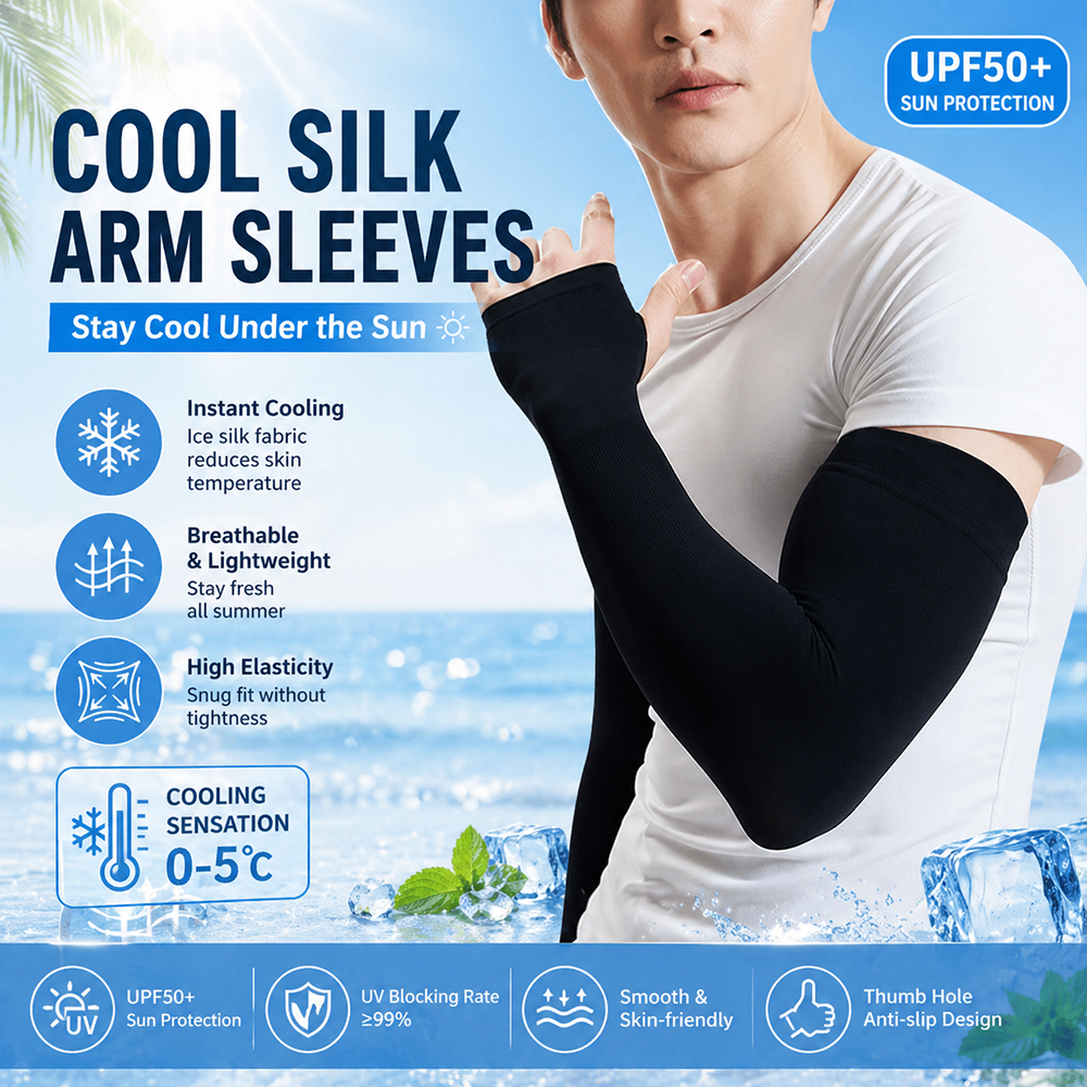 Summer Cooling Ice Silk Arm Sl - Sports Mask Breathable ulasan dan harga
