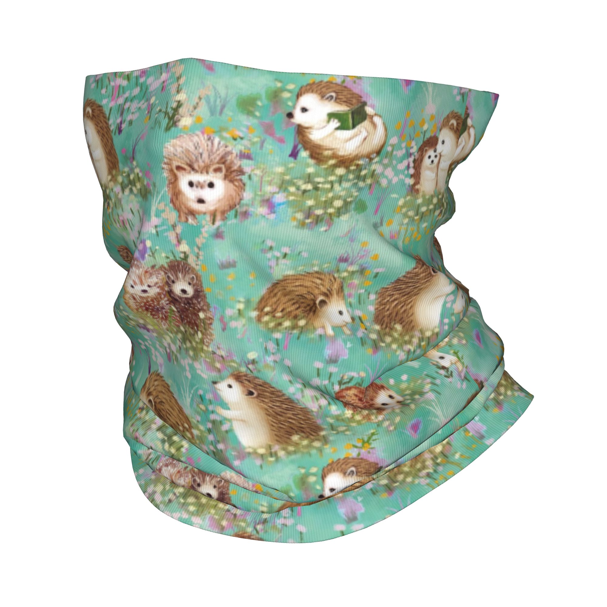 Autumn Hedgehog Spring Floral  - Neck Gaiter Face Cover ulasan dan harga