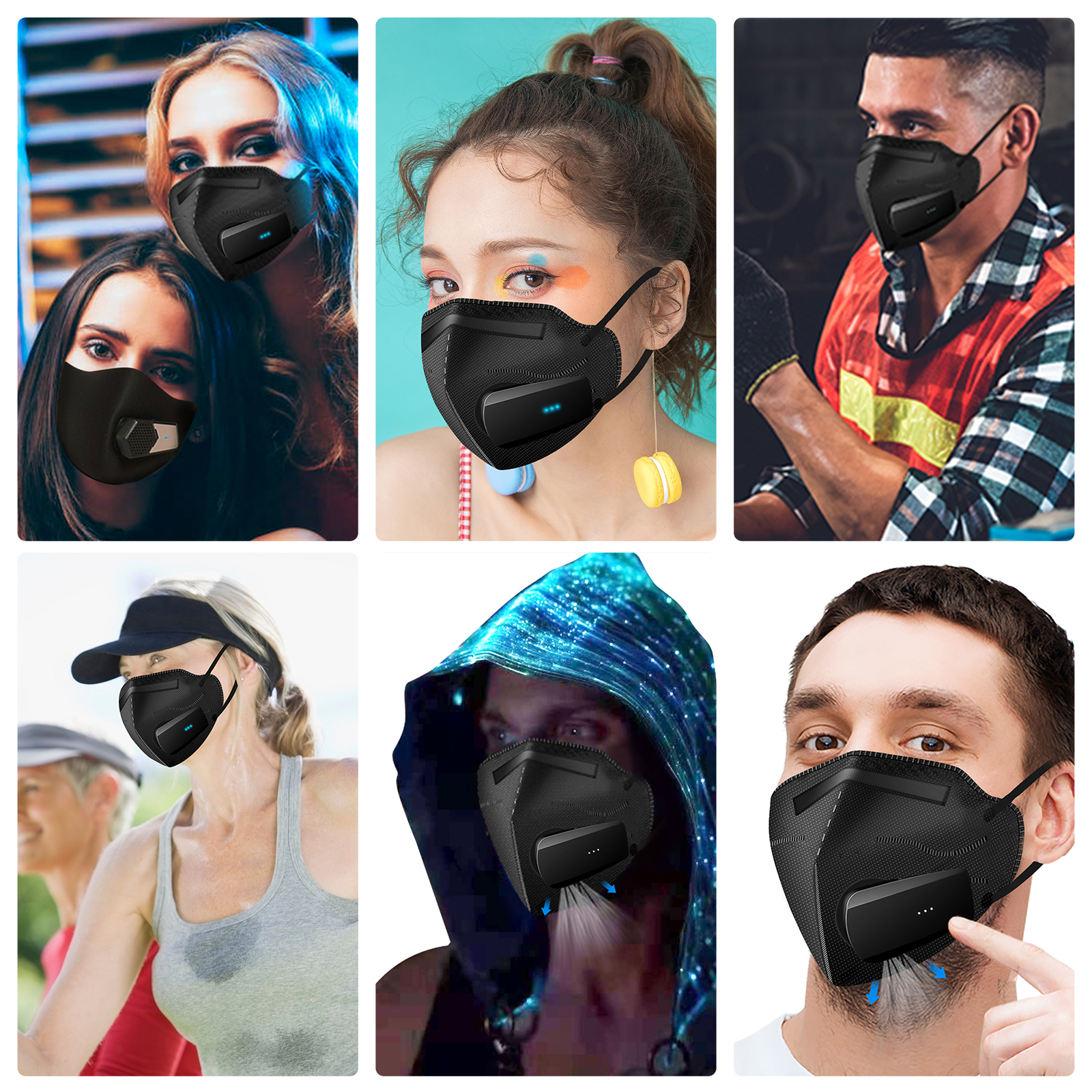 Breathe Easy Rechargeable Elec - Kn95 Respirator Mask ulasan dan harga