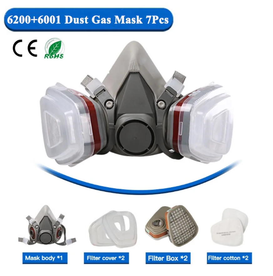 6200 Respirator Dust Gas Mask  - Face Mask Storage Box ulasan dan harga