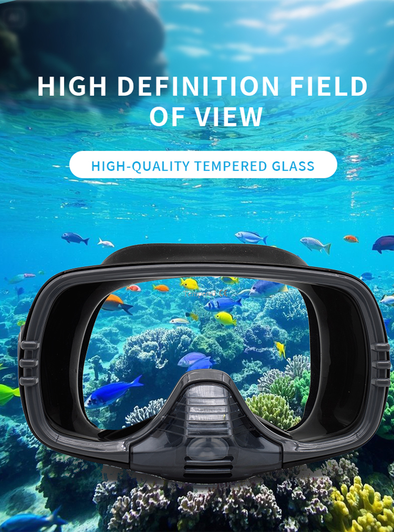 New Large Frame Diving Mask wi - Silicone Mask Bracket ulasan dan harga