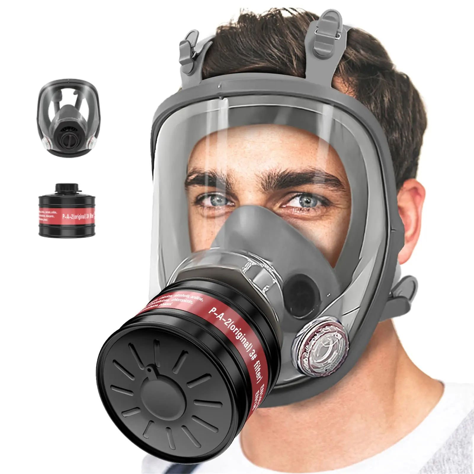 Full Face Gas Masks Survival C - Dust Mask Construction ulasan dan harga