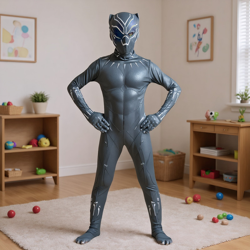 3-12Y Boy's Black Panther Cost - Black Face Mask Pack ulasan dan harga