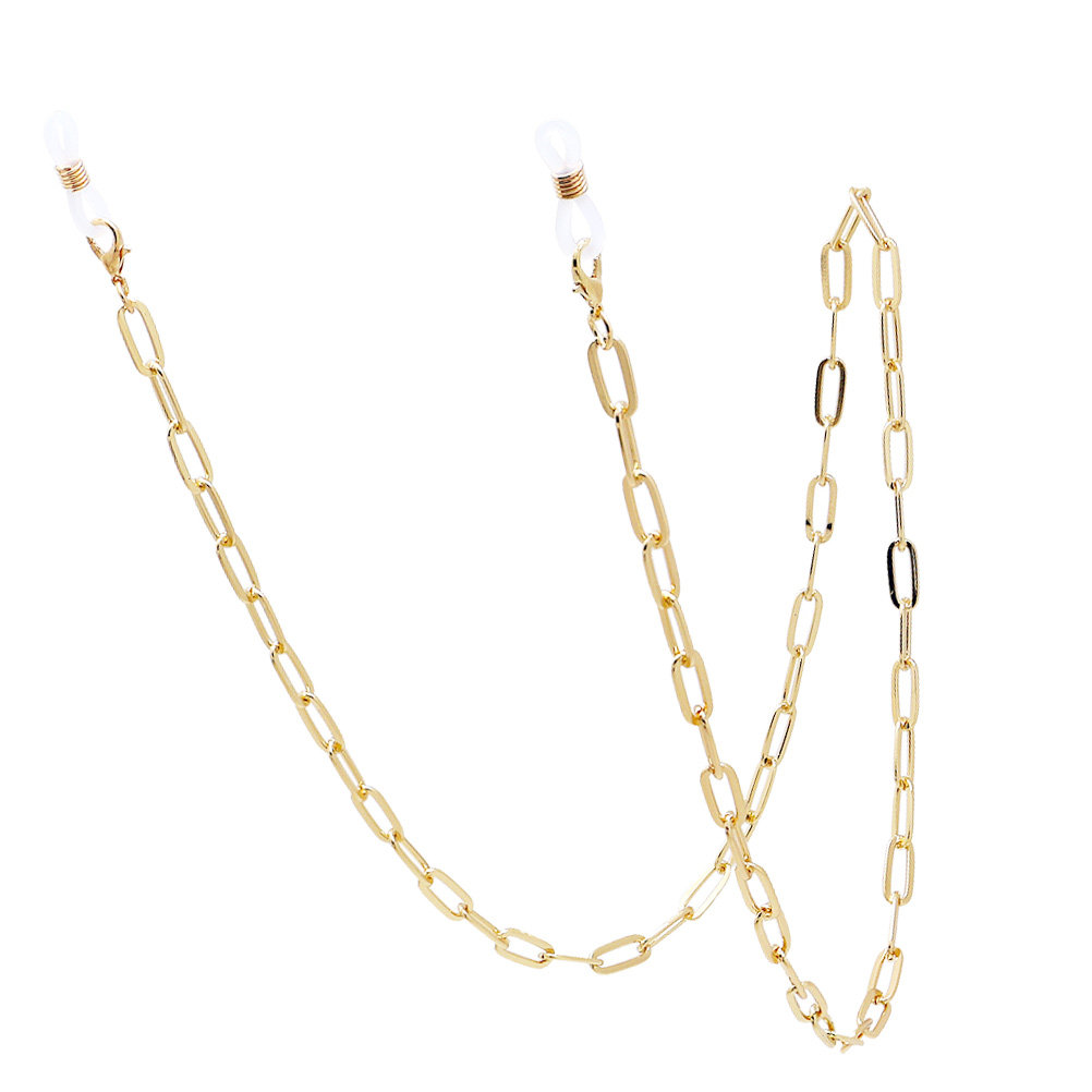 Gold Face Mask Lanyard Metal P - Mask Chain Holder ulasan dan harga